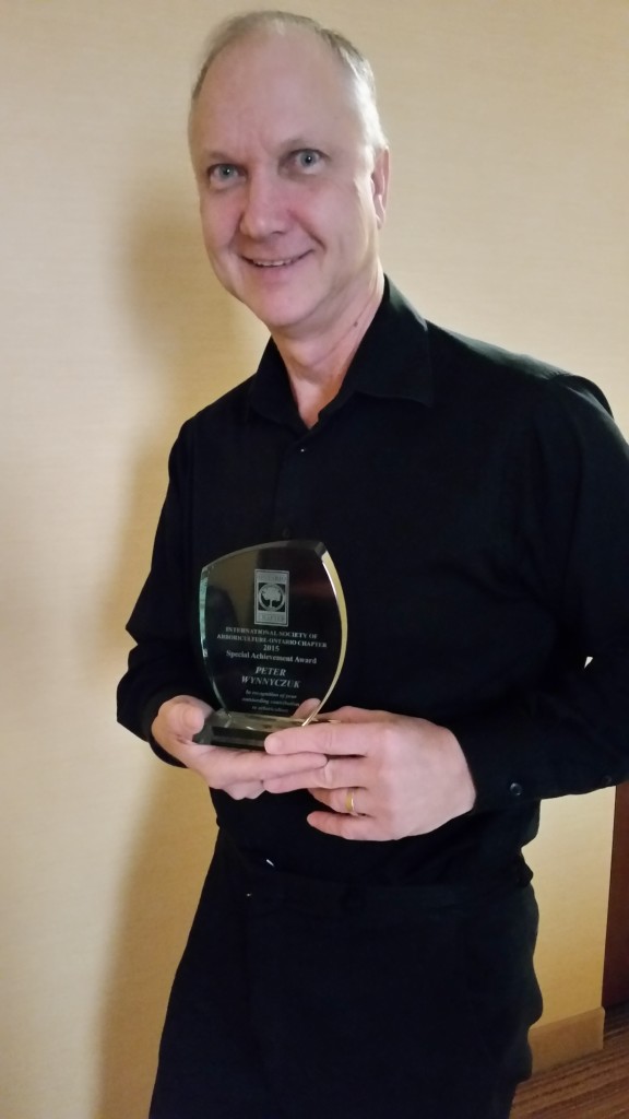 Peter received the Special Achievement Award for his outstanding contribution to arboriculture at the ISAO Conference